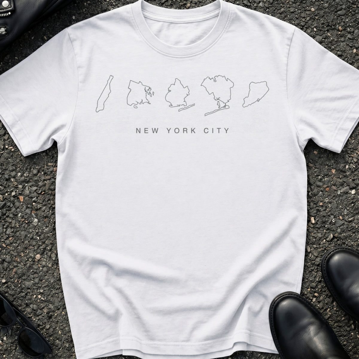 Five Borough Outlines T-Shirt