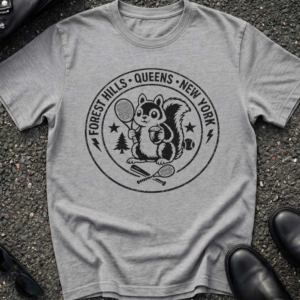 Forest Hills Queens Tennis Squirrel T-Shirt