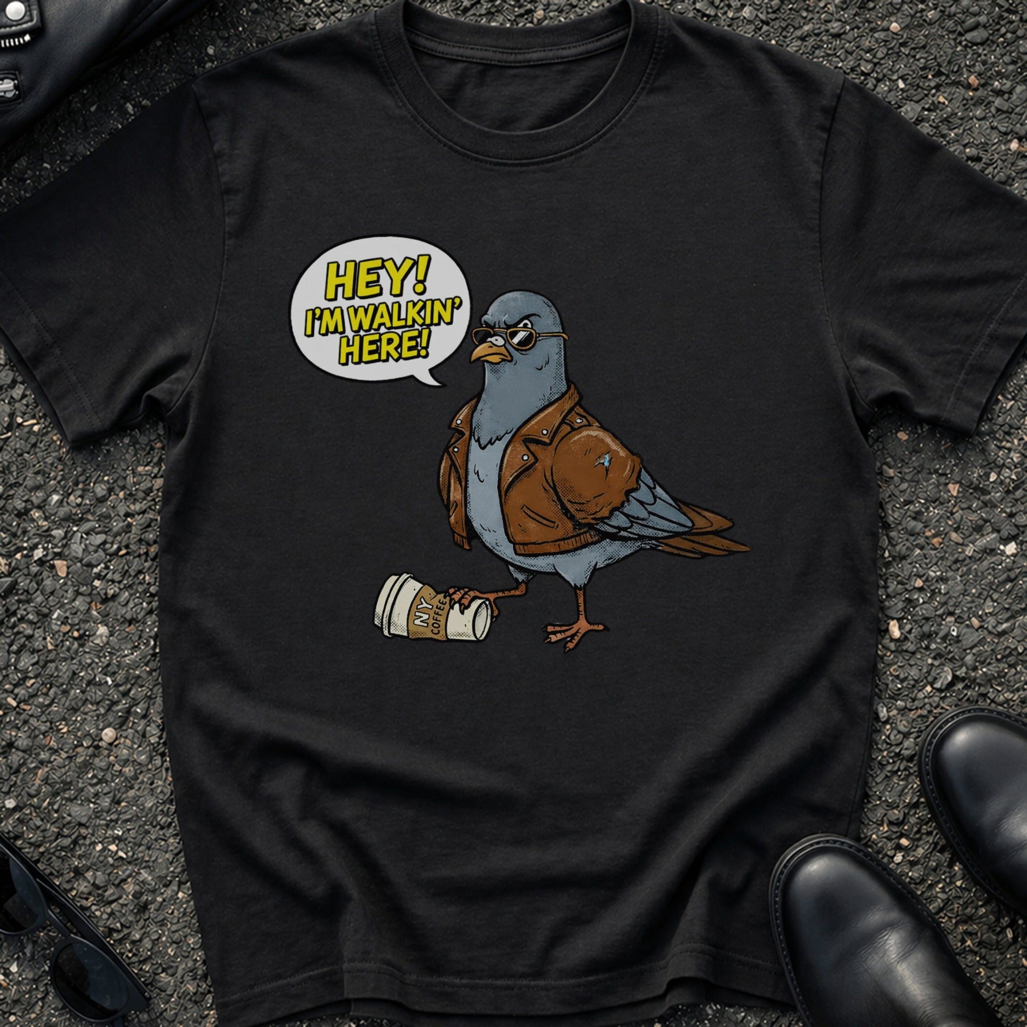 Hey I'm Walking Here Pigeon T-Shirt