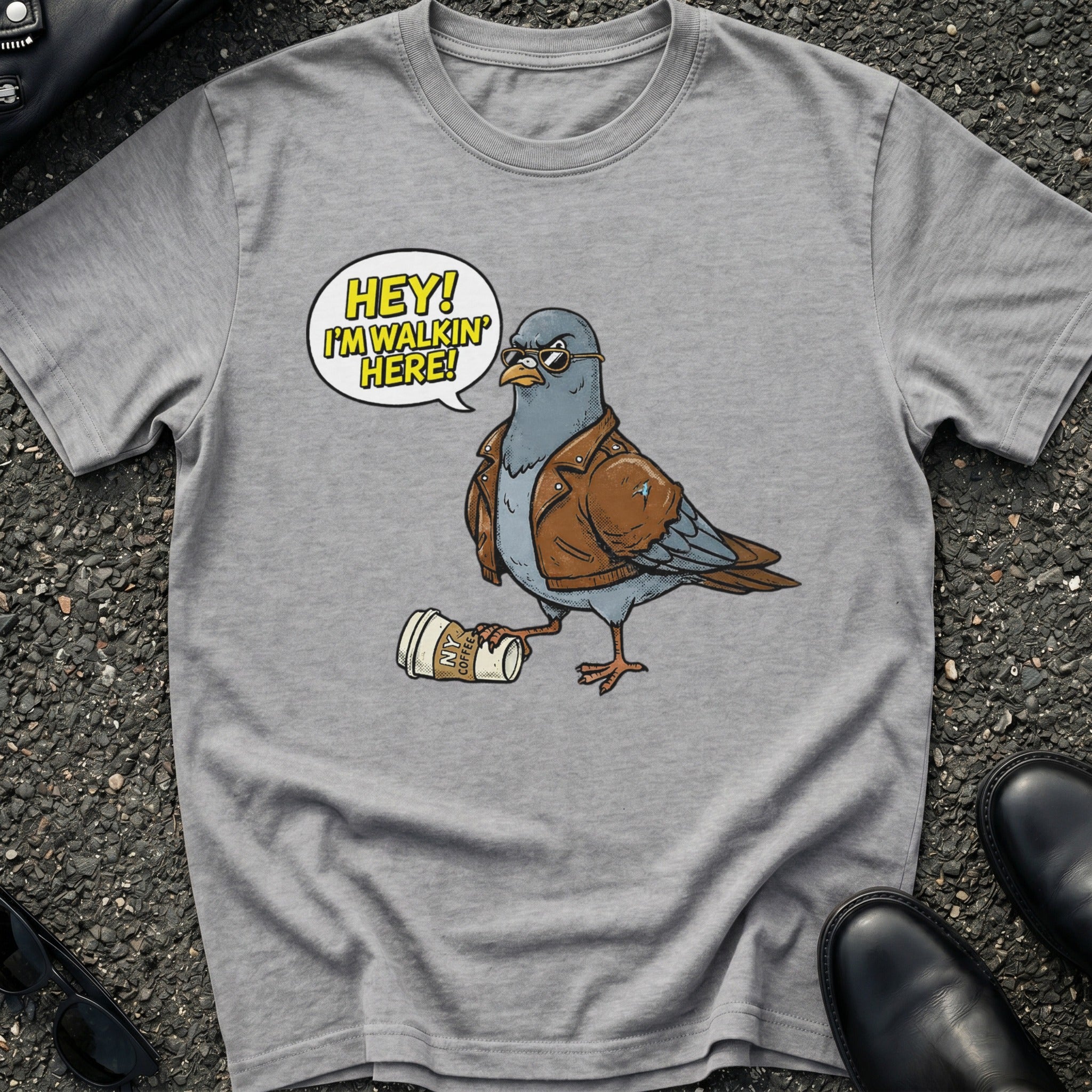 Hey I'm Walking Here Pigeon T-Shirt