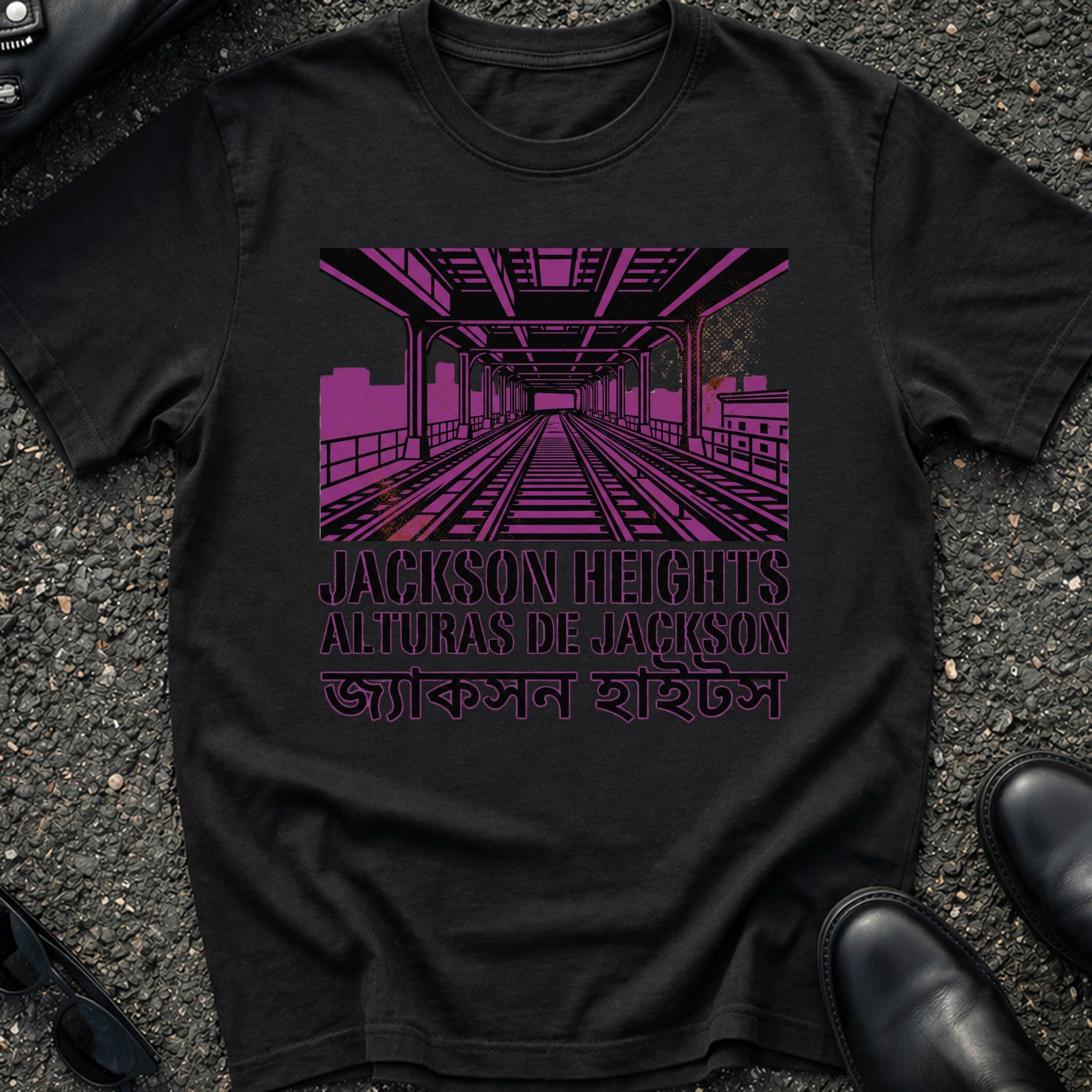 Jackson Heights Spanish-Sanskrit T-Shirt