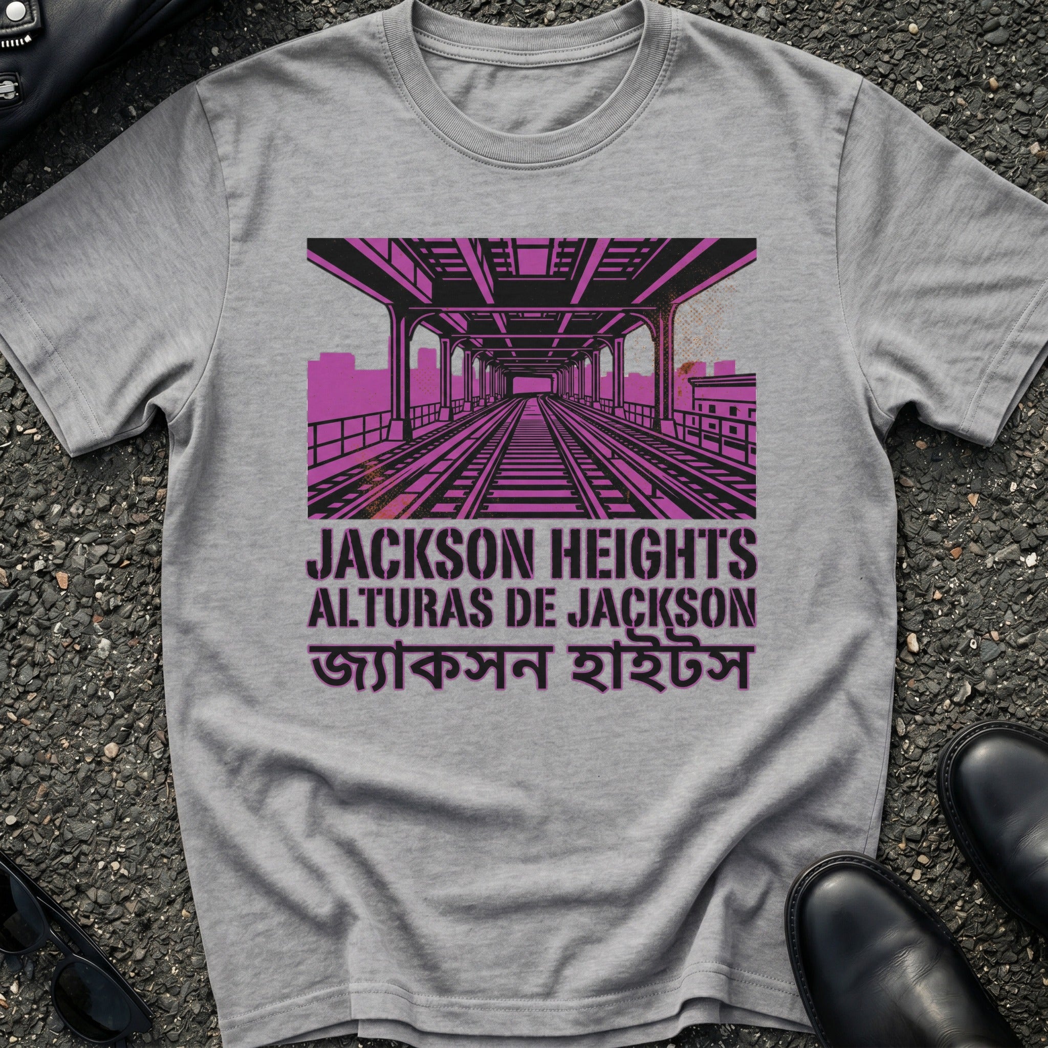 Jackson Heights Spanish-Sanskrit T-Shirt