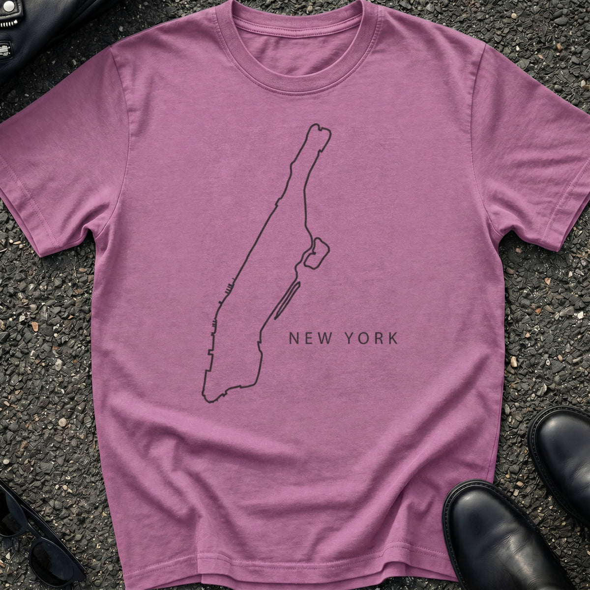Manhattan Outline Minimal T-Shirt