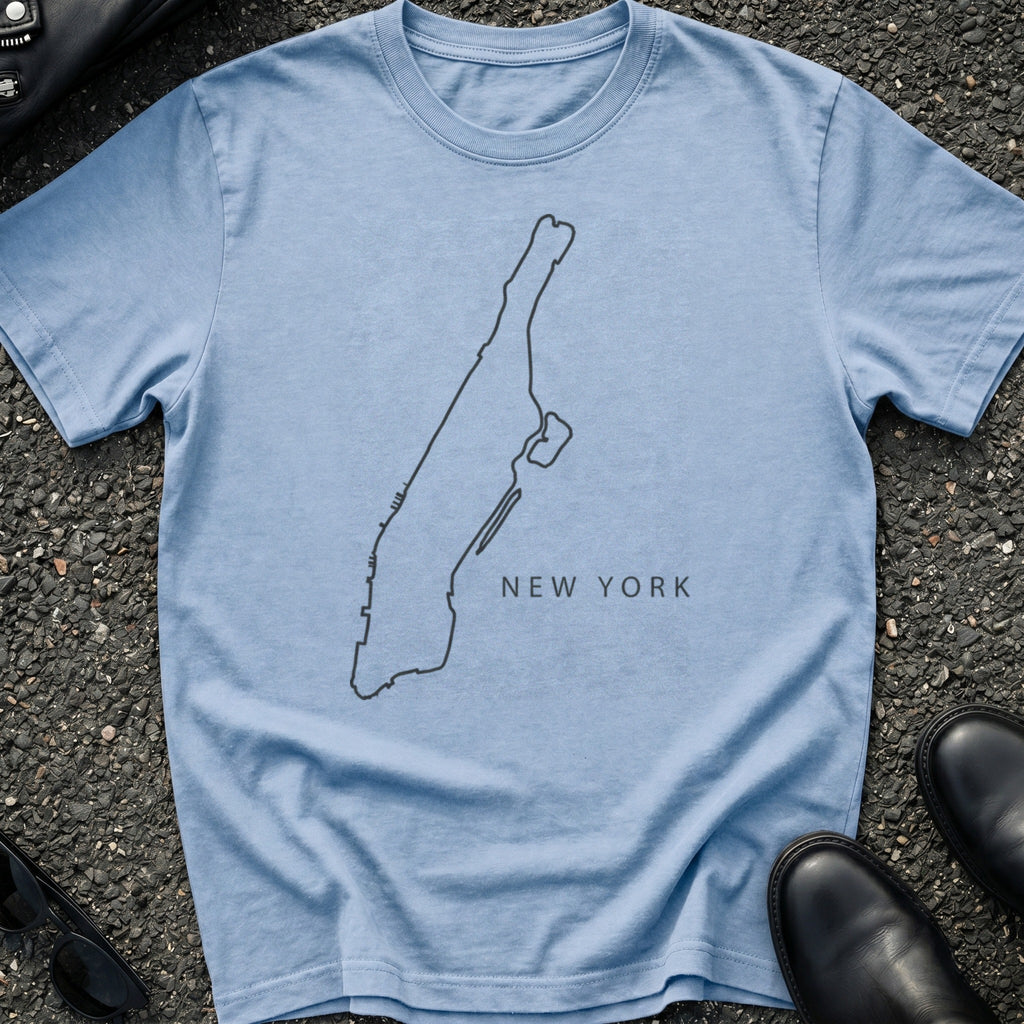 Manhattan Outline Minimal T-Shirt