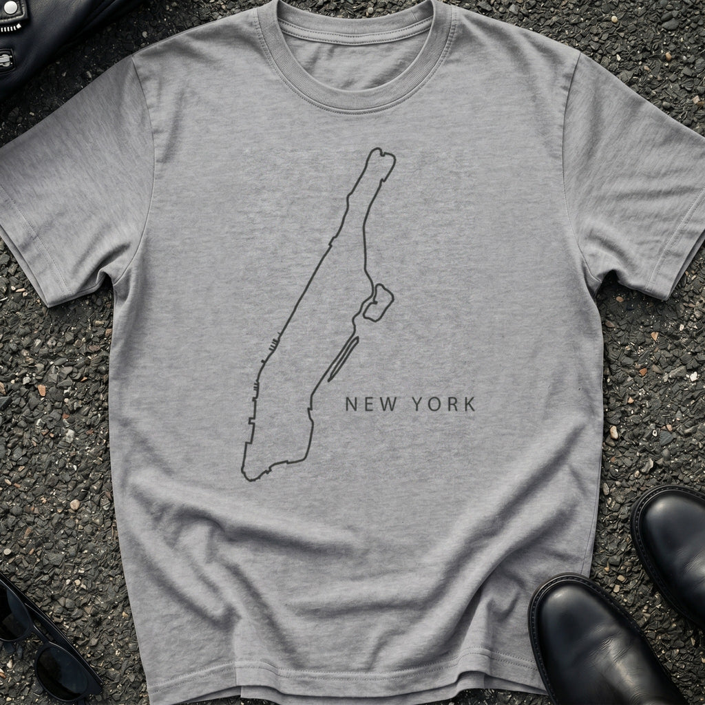 Manhattan Outline Minimal T-Shirt