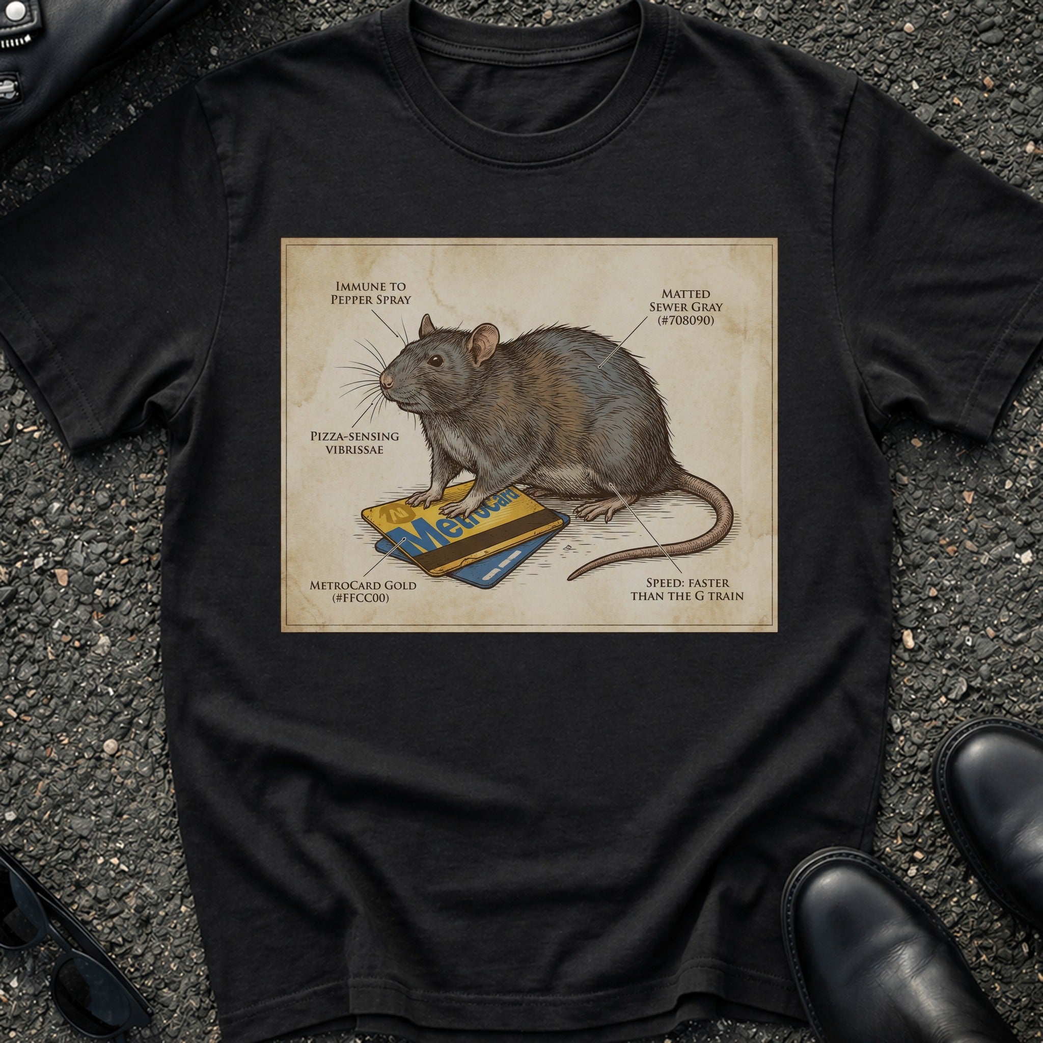 Metro Card Rat T-Shirt