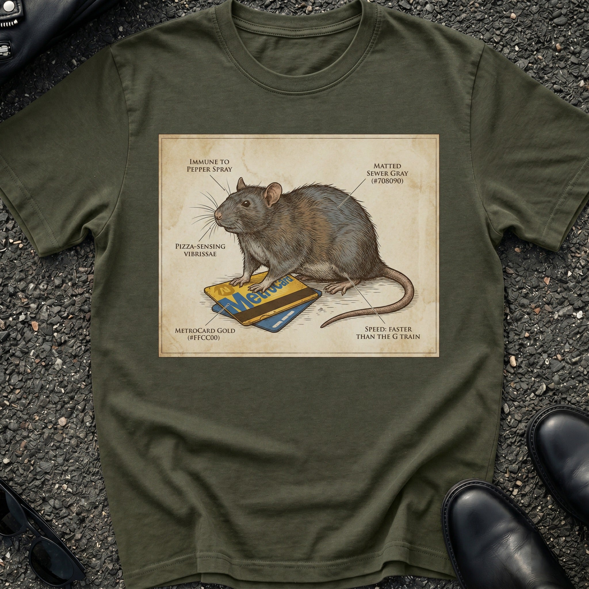 Metro Card Rat T-Shirt