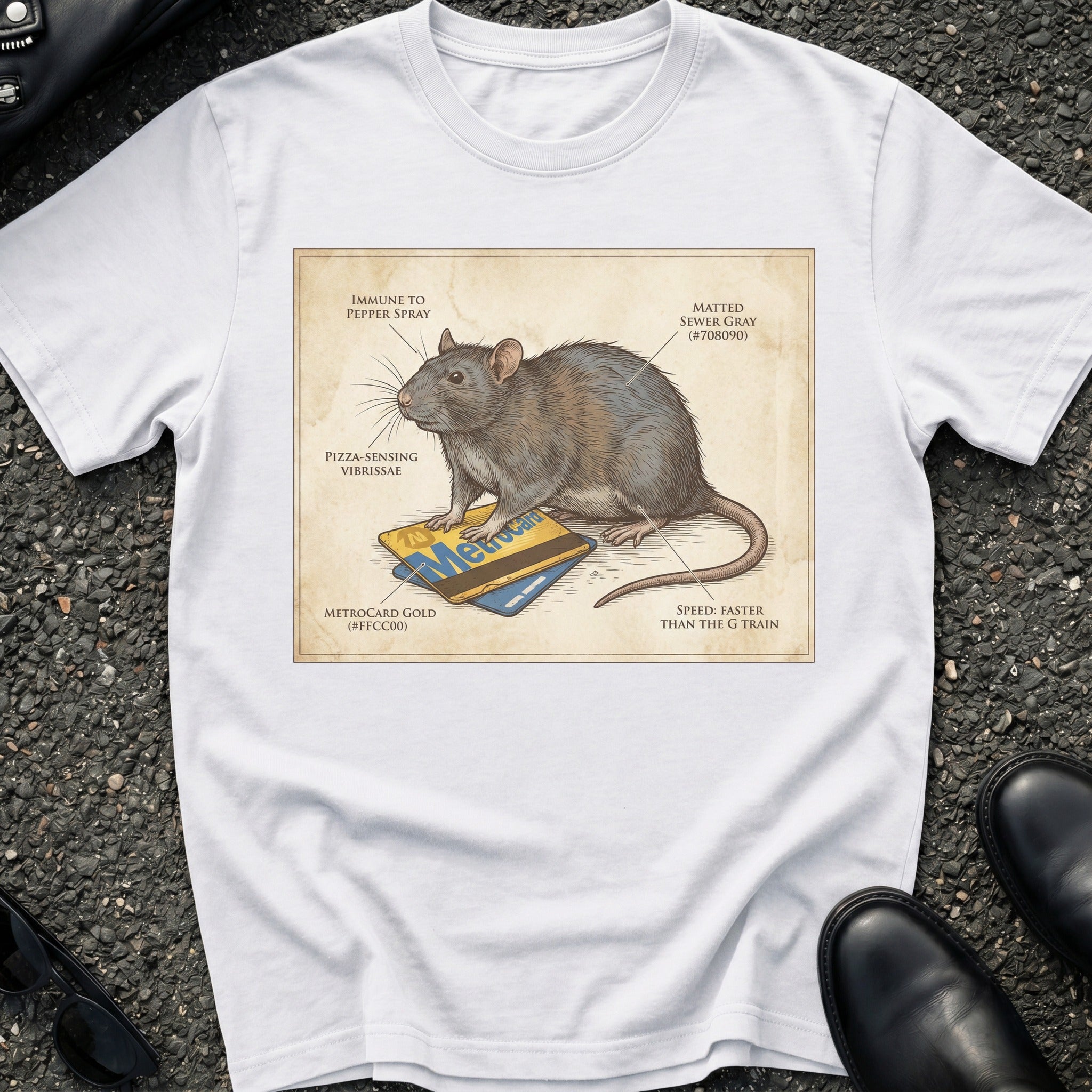 Metro Card Rat T-Shirt