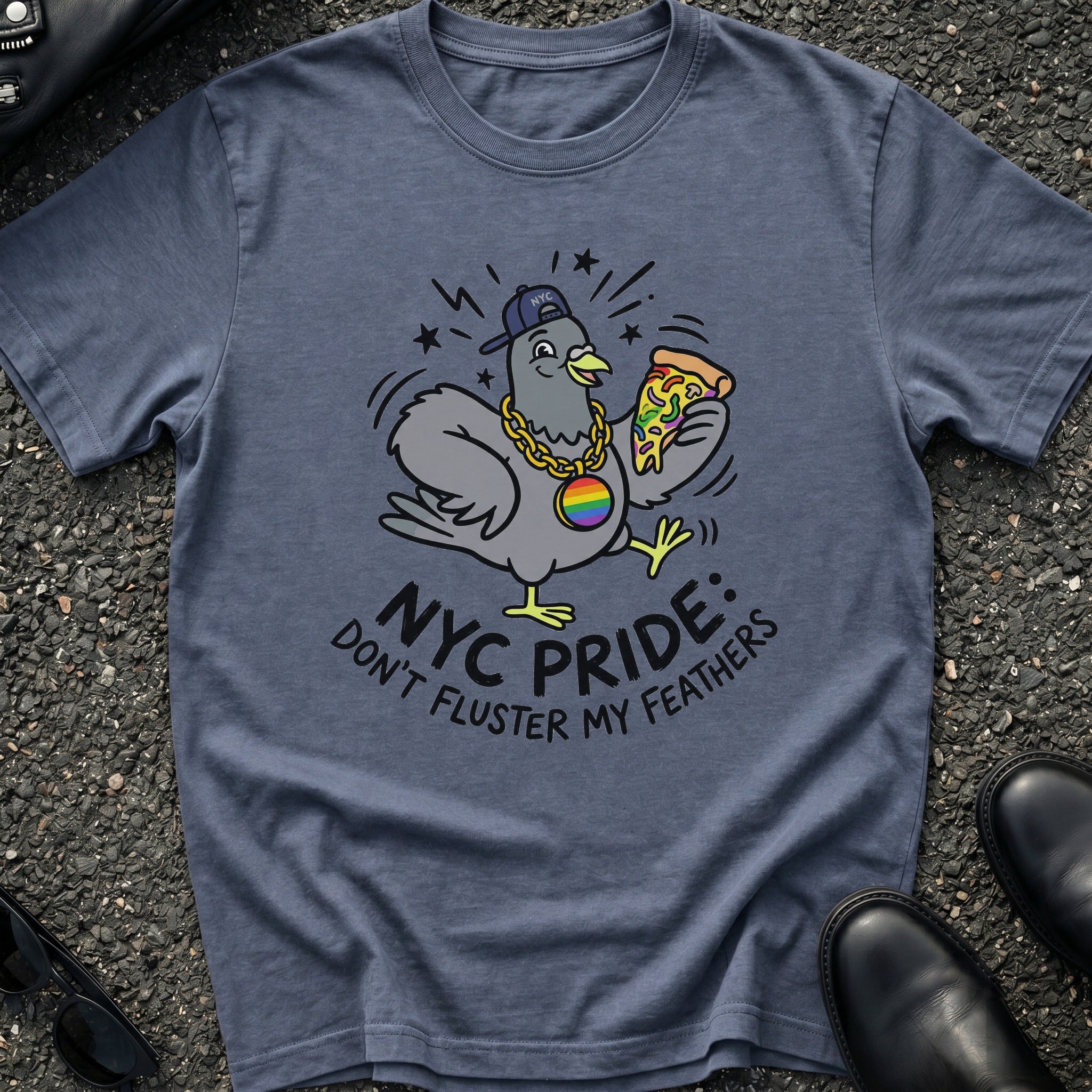 NYC PRIDE Pigeon n Pizza T-Shirt
