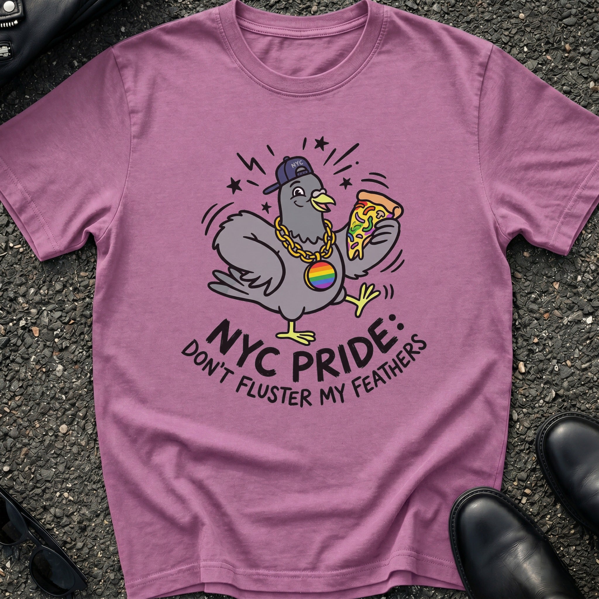 NYC PRIDE Pigeon n Pizza T-Shirt