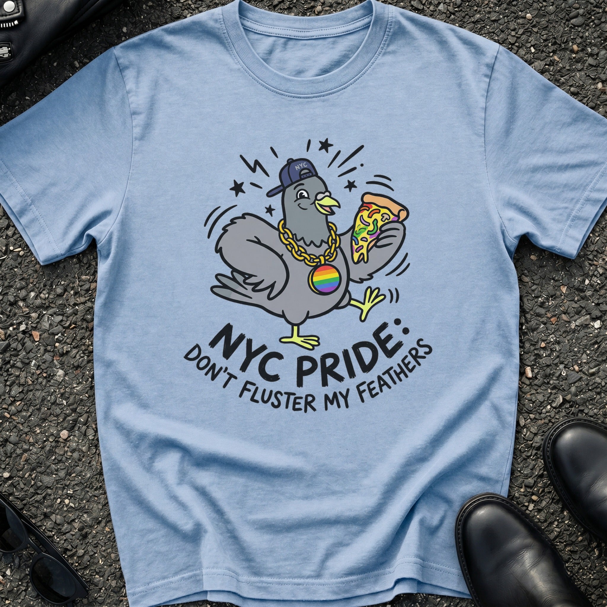 NYC PRIDE Pigeon n Pizza T-Shirt