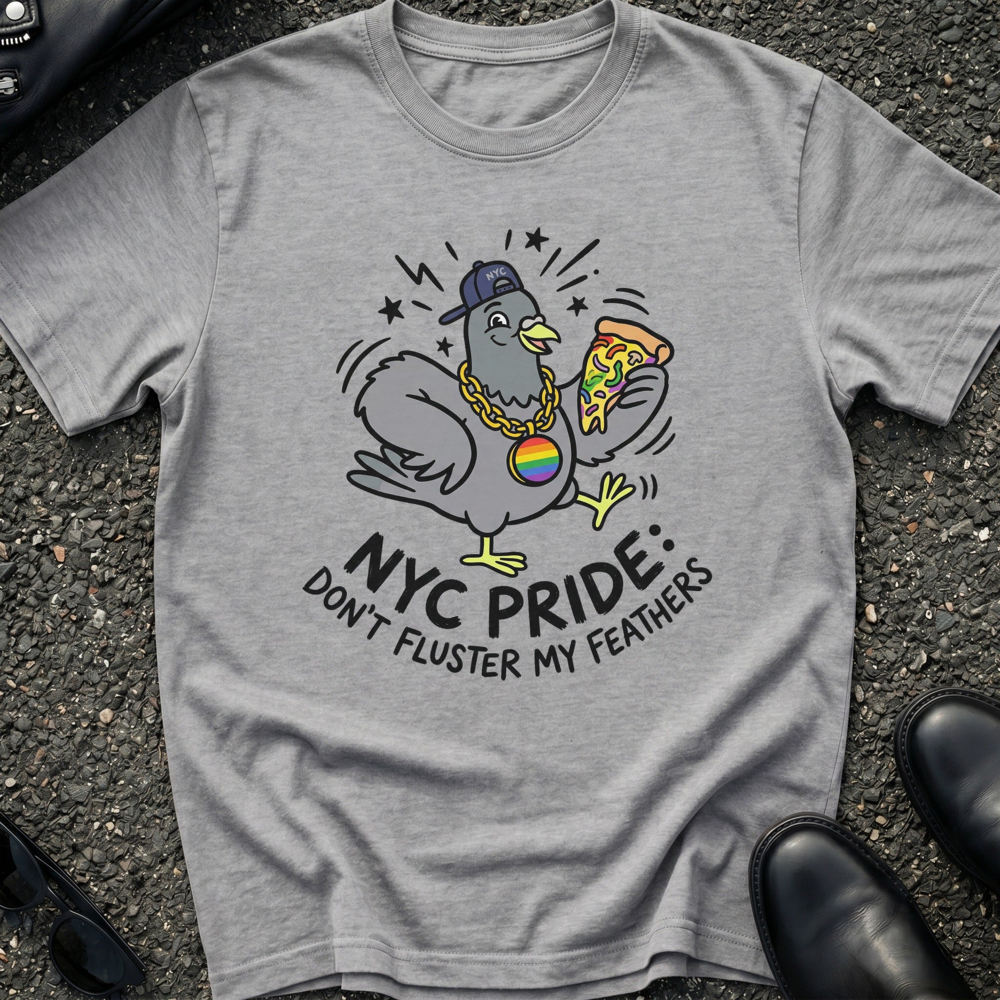 NYC PRIDE Pigeon n Pizza T-Shirt