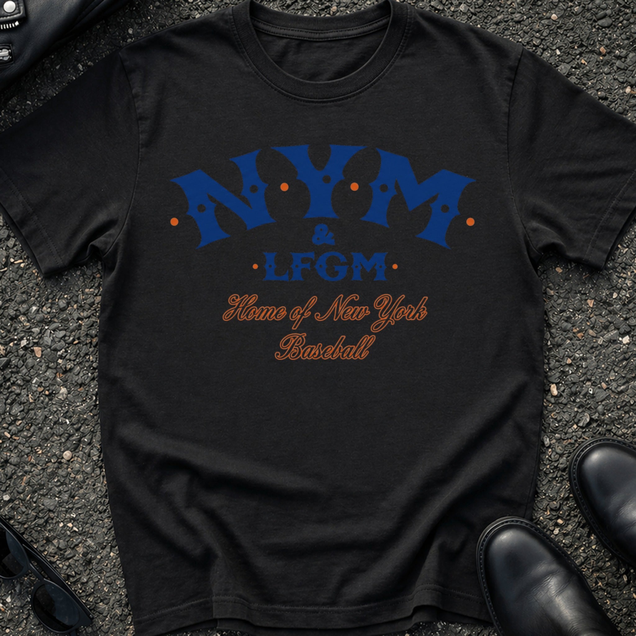 NYM LFGM Punk Rock Baseball T-Shirt