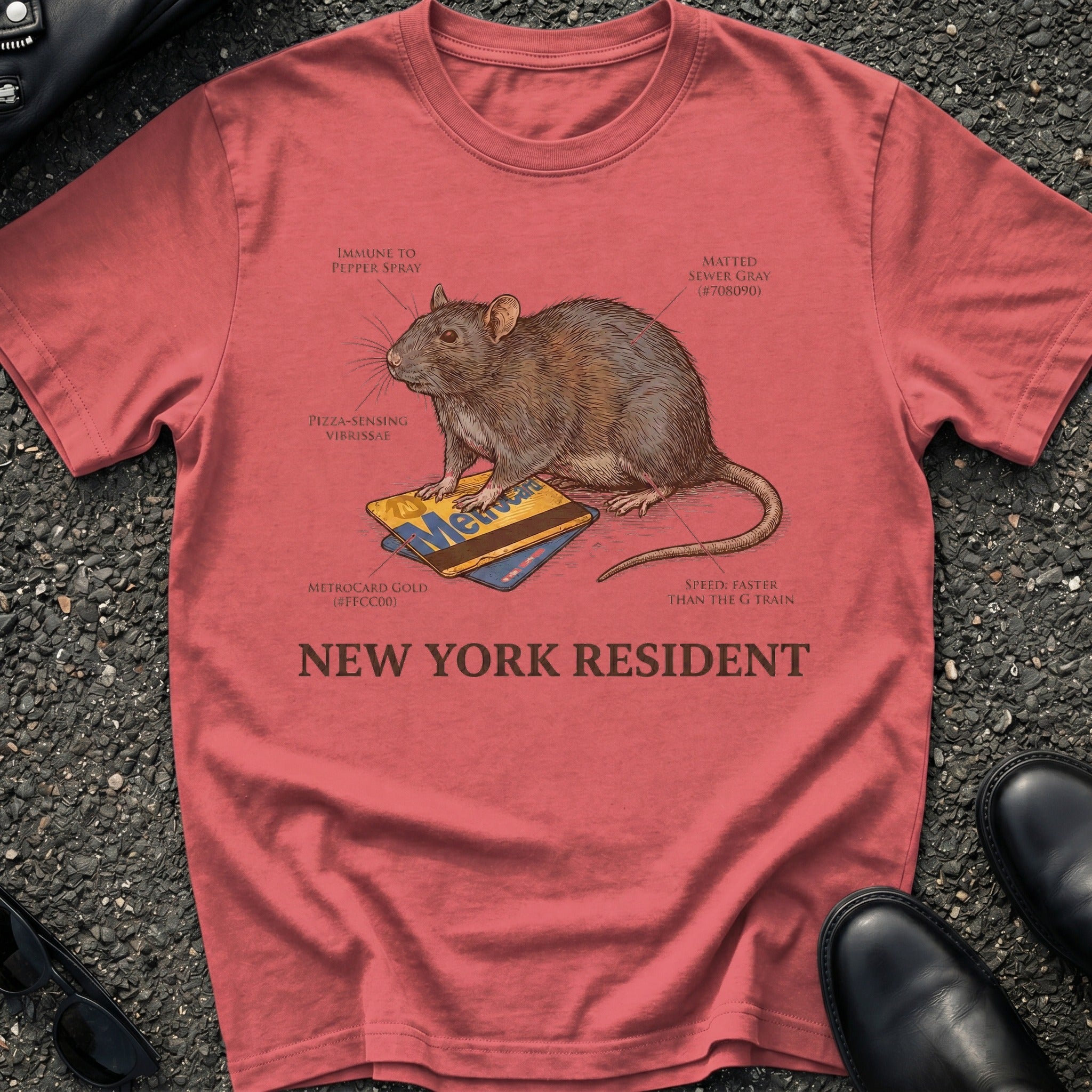 New York Resident Metrocard Rat T-Shirt