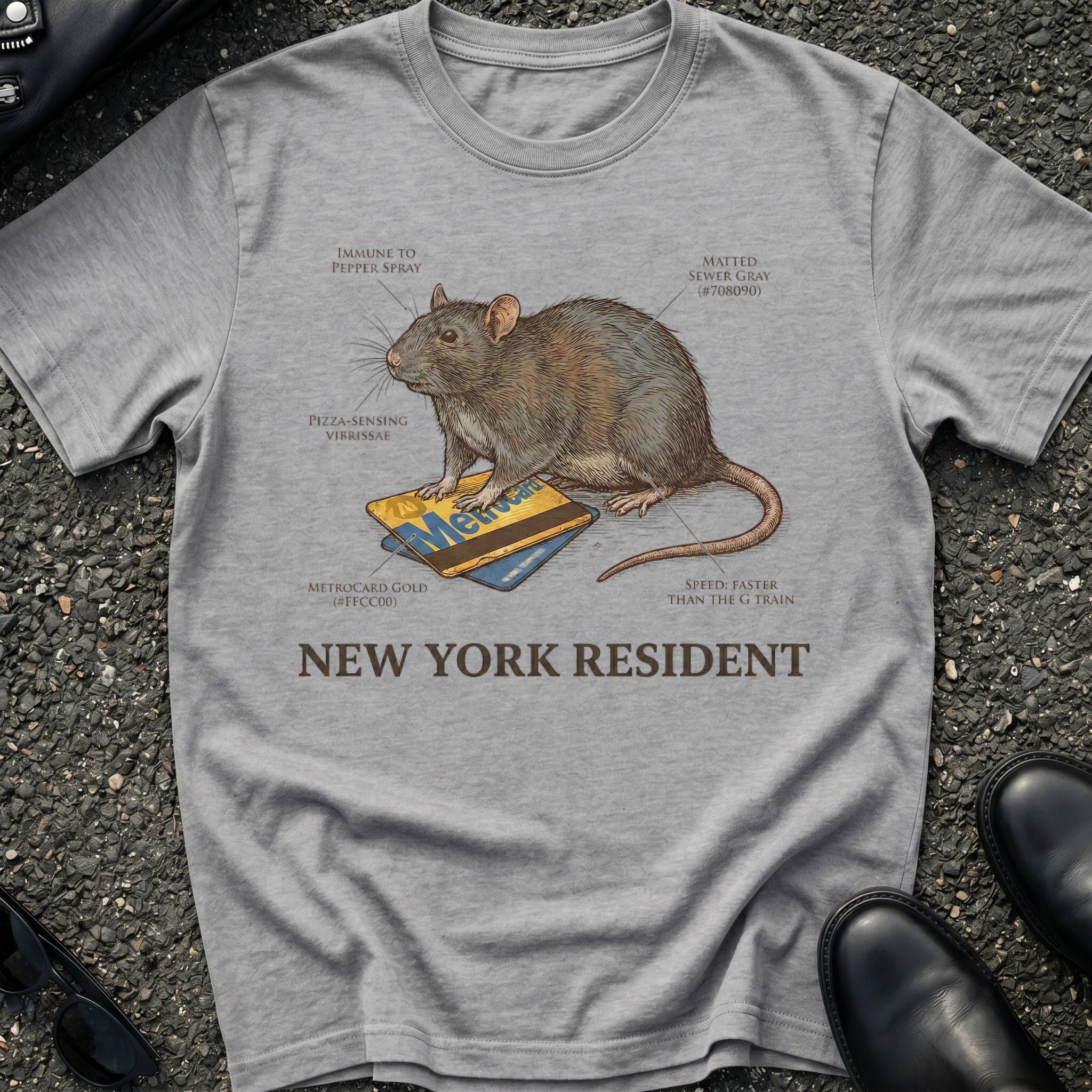 New York Resident Metrocard Rat T-Shirt