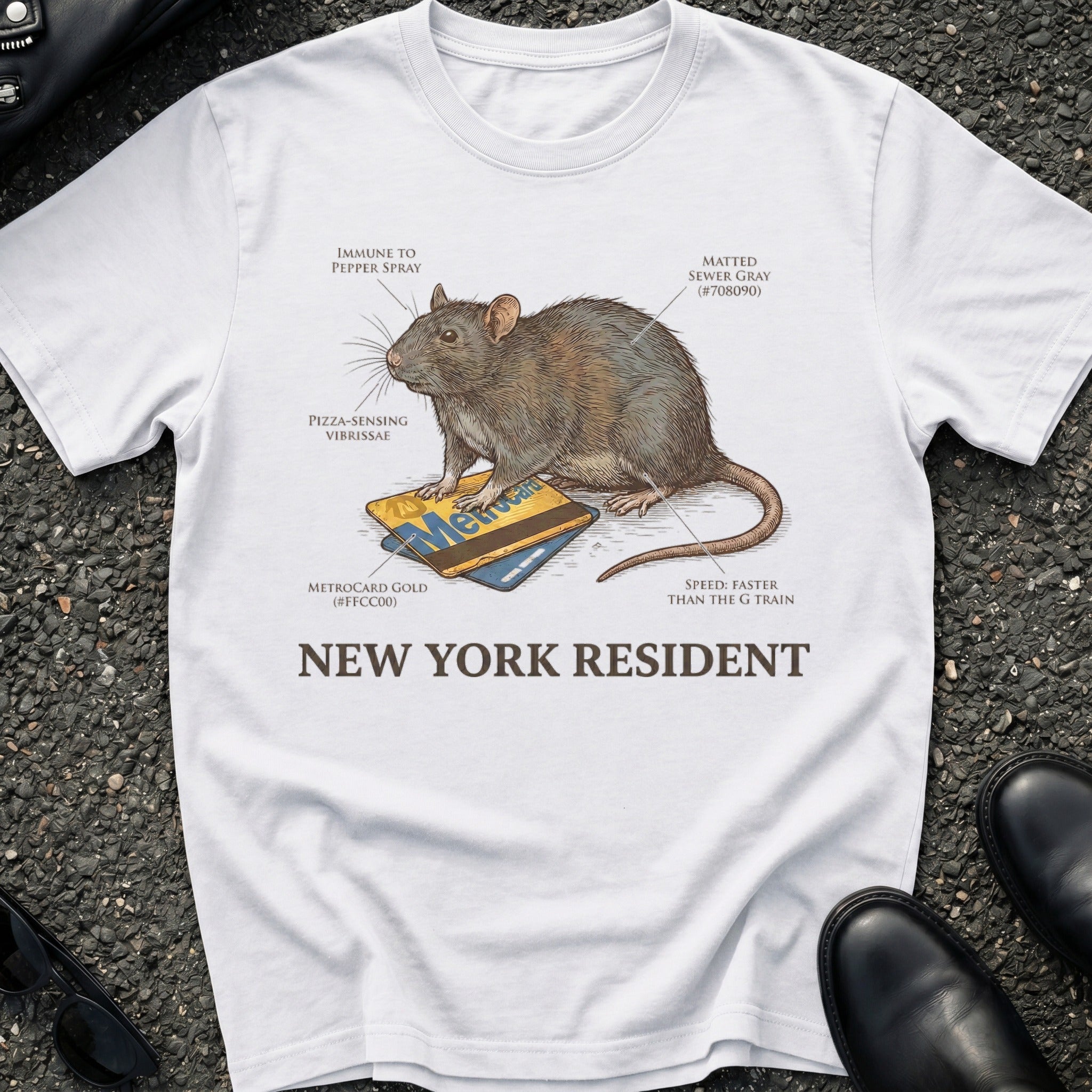 New York Resident Metrocard Rat T-Shirt