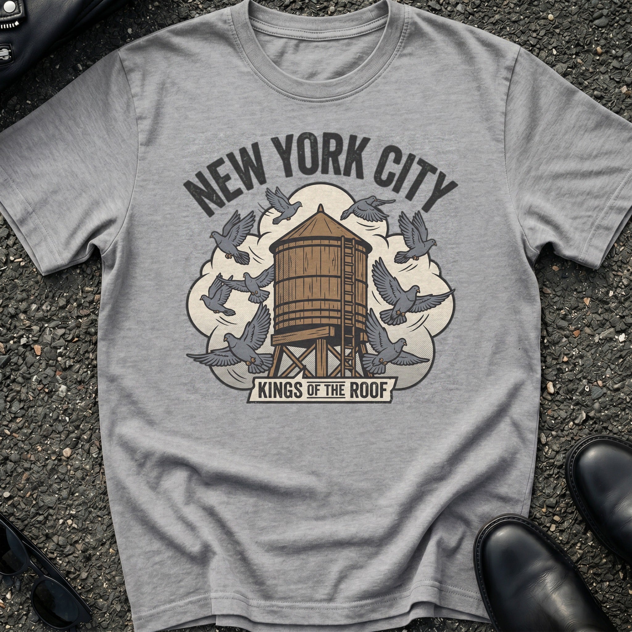 Rooftop Pigeons T-Shirt