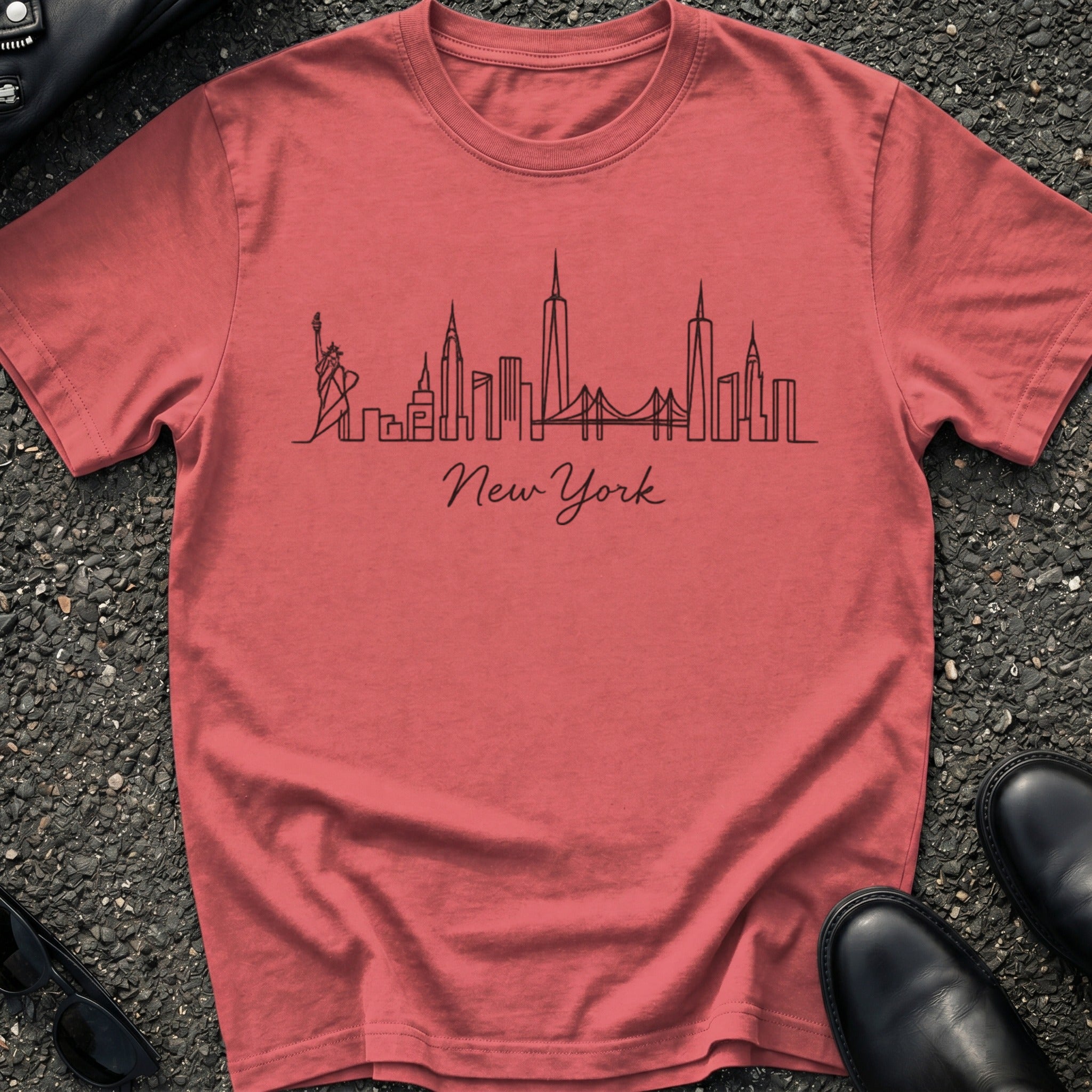 Single-Line NYC Skyline T-Shirt