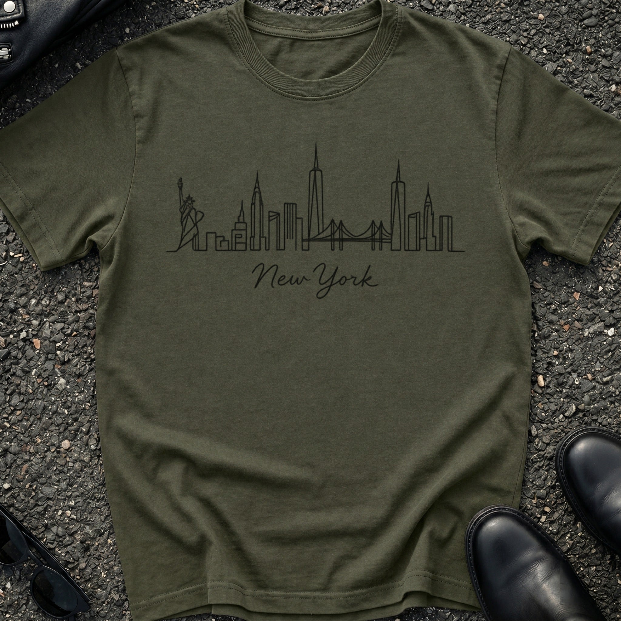 Single-Line NYC Skyline T-Shirt