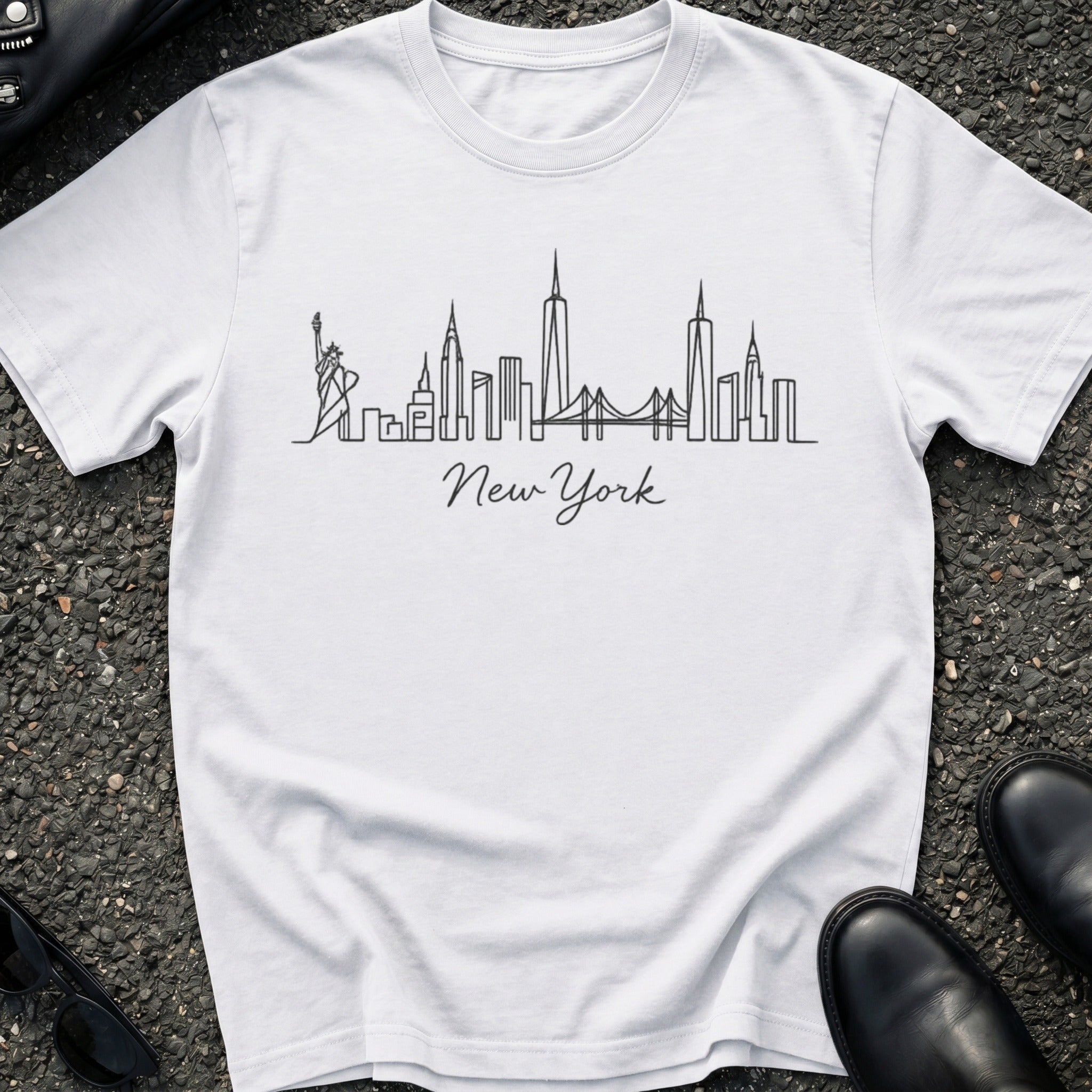Single-Line NYC Skyline T-Shirt