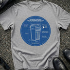 Street Cart Coffee Cup Blueprint T-Shirt