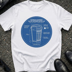 Street Cart Coffee Cup Blueprint T-Shirt