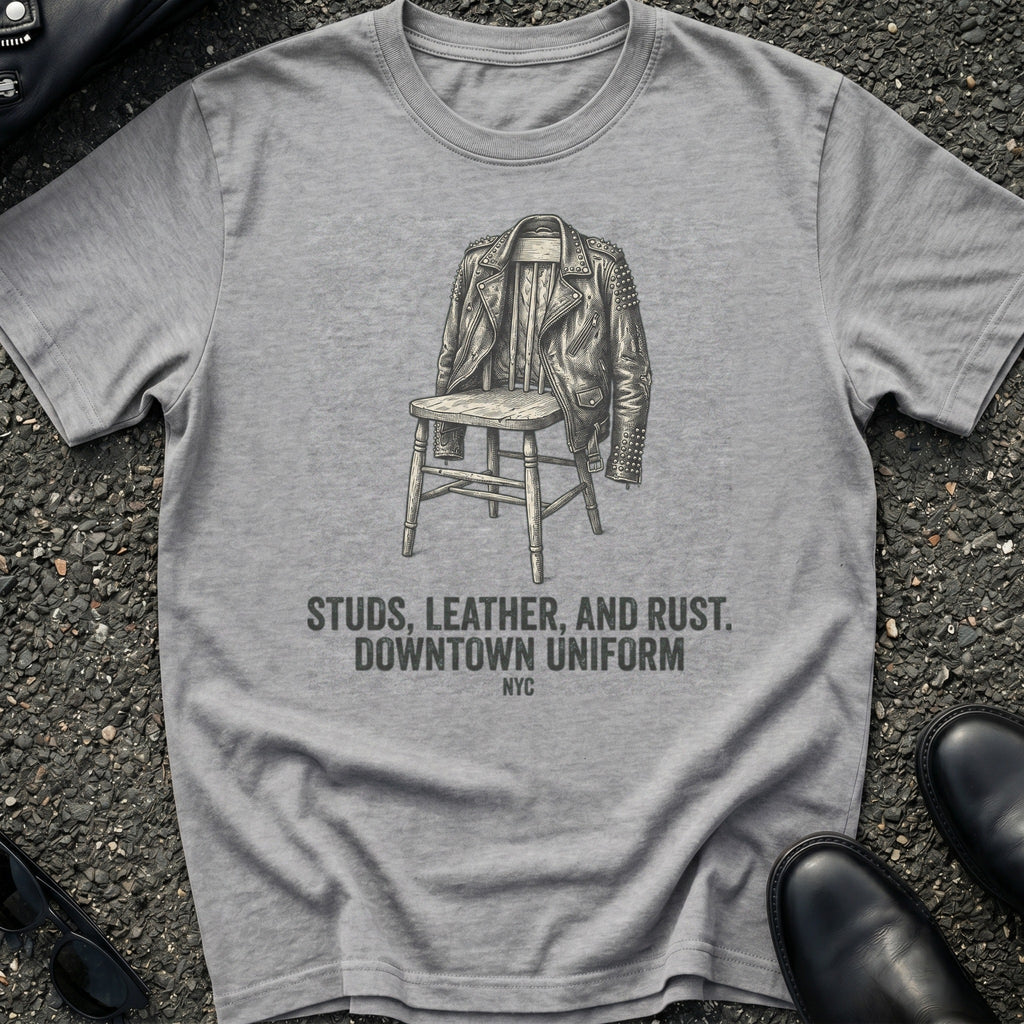 Studs Leather Rust T-Shirt