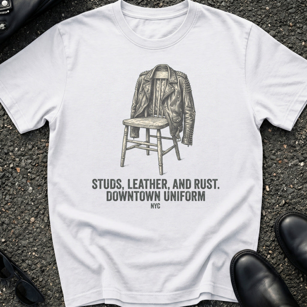 Studs Leather Rust T-Shirt
