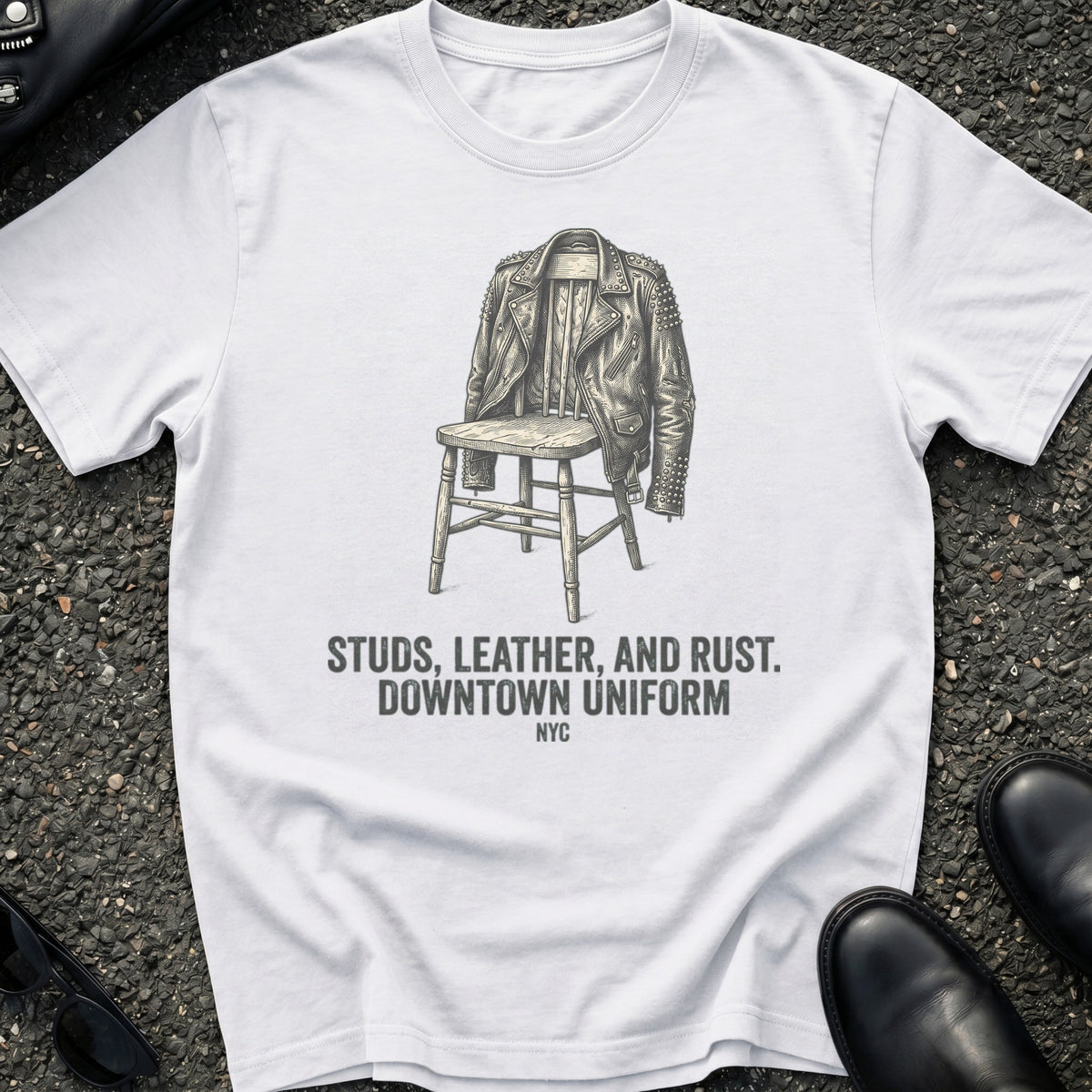 Studs Leather Rust T-Shirt