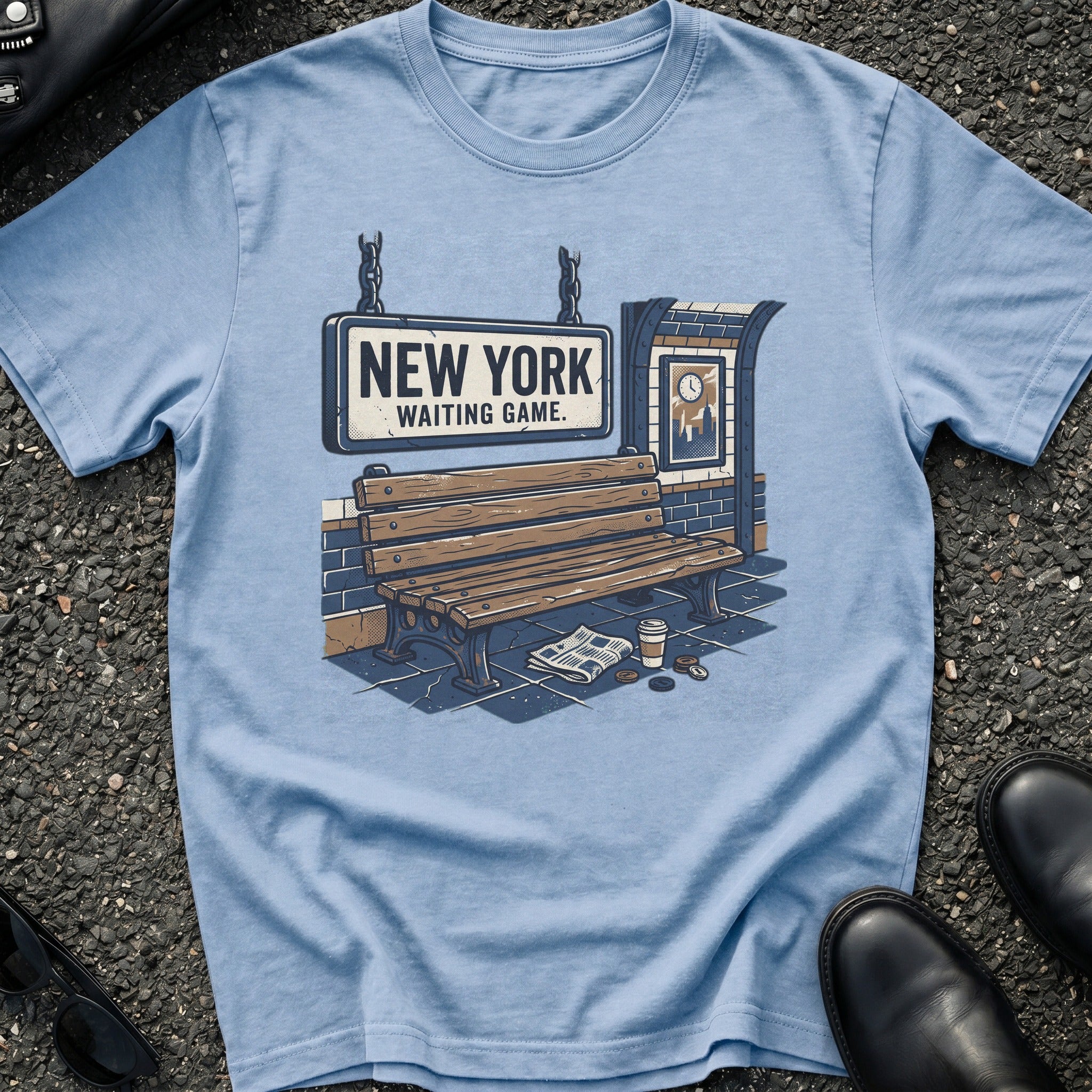 Subway Bench Illo T-Shirt