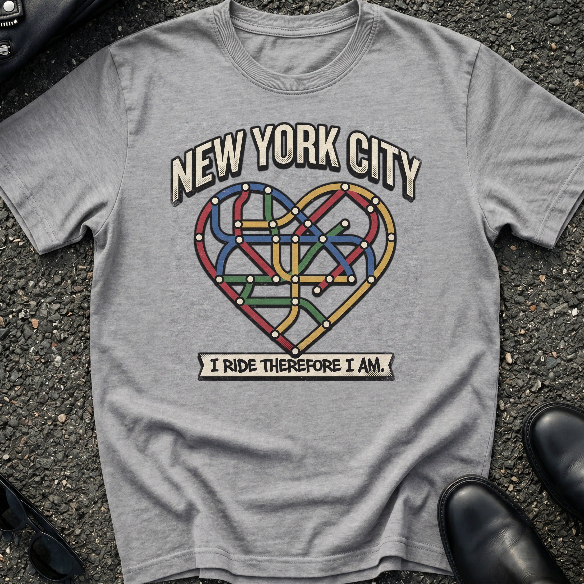 Subway Map Heart T-Shirt