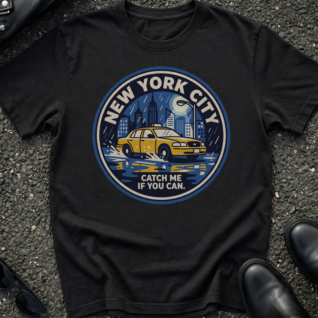 Taxi Rain Night T-Shirt