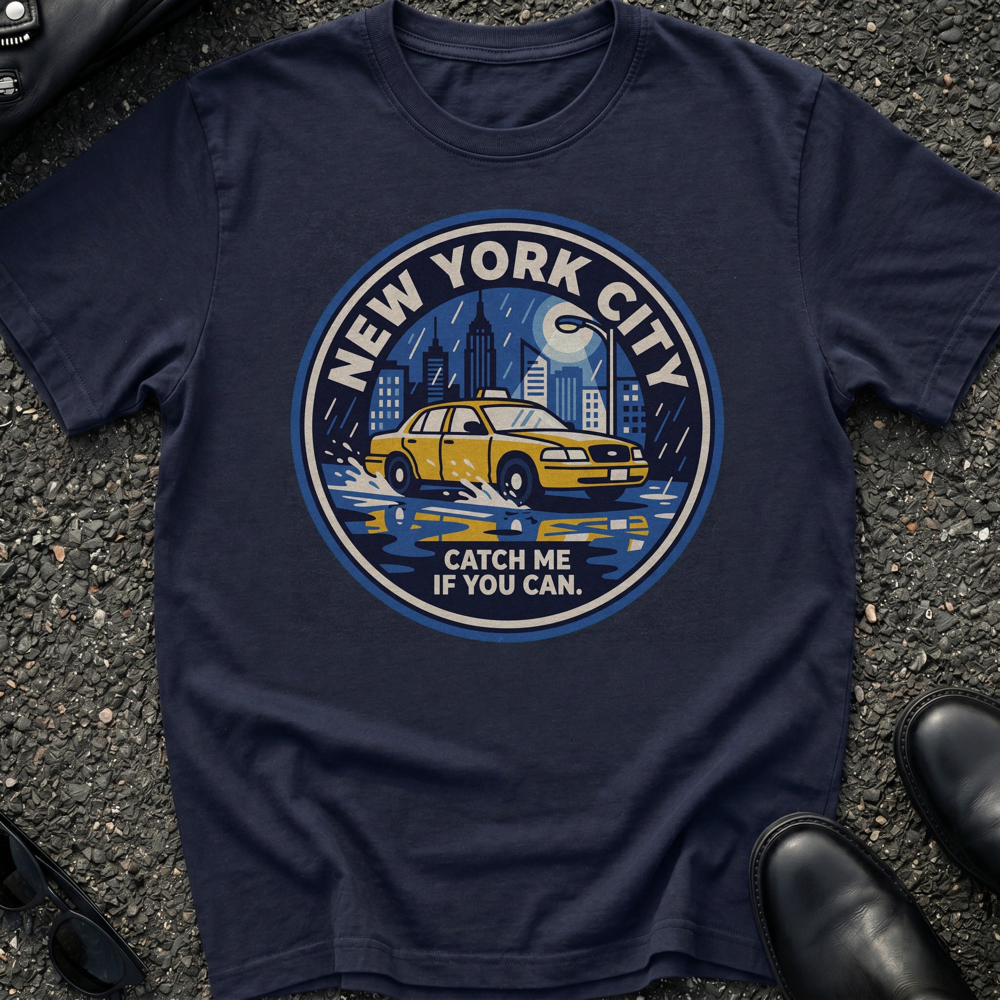Taxi Rain Night T-Shirt